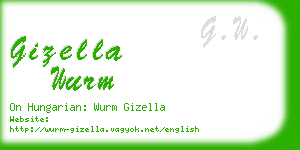 gizella wurm business card